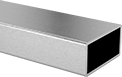 Image of Product. Front orientation. Stainless Steel. Polished Multipurpose 304 Stainless Steel Rectangular Tubes, Rectangular Profile.
