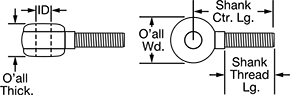 Image of Attribute. Front orientation. Contains Annotated, MultipleImages. Vibration-Damping Rod End Bolts.