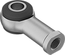 Image of Product. Front orientation. Rod Ends. Internally Threaded Vibration-Damping Rod End Bolts.