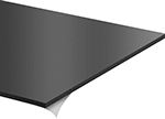 Image of Product. Front orientation. Rubber. Extra-High-Strength Buna-N Sheets, Smooth Texture with Adhesive Backing.