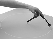 Image of ProductInUse. Front orientation. Layout Compasses. Large-Diameter Layout Compasses.