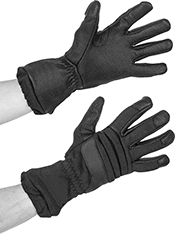 Image of ProductInUse. Gloves with Elastic Cuffs. Front orientation. Gloves. Flame- and Heat-Protection Gloves, Goatskin Leather Gloves, Elastic Cuff.