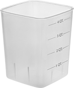 Image of Product. Front orientation. Food Storage Containers. Plastic Storage Containers for Food and Beverage, Style B.