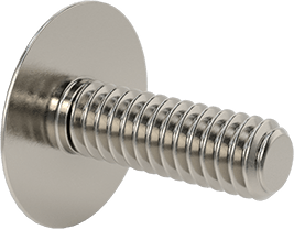 Image of Product. Back orientation. 18-8 Stainless Steel Oversized Truss Head Slotted Screw, 1/4"-20 Thread Size, 3/4" Long.