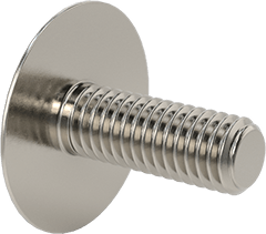 Image of Product. Back orientation. 18-8 Stainless Steel Oversized Truss Head Slotted Screw, M6 x 1 mm Thread Size, 16 mm Long.