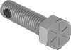 Image of Product. Front orientation. Hex Head Screws. Steel Thread-Locking Hex Head Screws, Fully Threaded.