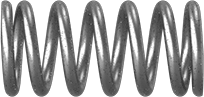 Image of Product. Front orientation. Precision Compression Springs, 0.25" Long, 0.12" OD, 0.088" ID.