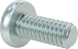 Image of Product. Back orientation. Zinc-Plated Steel Pan Head Torx Screws, 8-32 Thread Size, 3/8" Long.