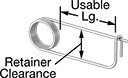 Image of Product. Front orientation. Contains Annotated. Cotter Pins. Long-Life Wire-Snap Cotter Pins.