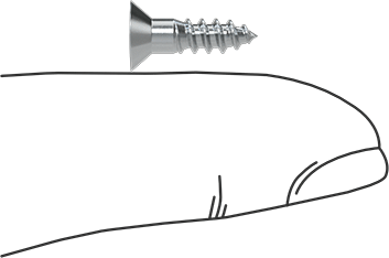 Image of Product. Side1 orientation. Contains SizingReference. Phillips Flat Head Screws for Wood, Zinc-Plated Steel, Number 6 Size, 1/2" Long.
