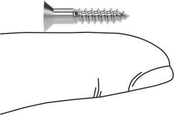 Image of Product. Side1 orientation. Contains SizingReference. Phillips Flat Head Screws for Wood, Zinc-Plated Steel, Number 6 Size, 3/4" Long.
