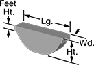 Image of Attribute. Front orientation. Contains Annotated. High-Profile Woodruff Keys.