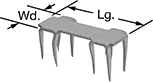 Image of Product. Front orientation. Contains Annotated. Wood Joiners. Pronged Wood Joiners.