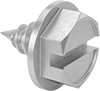 Steel Flanged Slotted Hex Head Screws for Sheet Metal