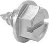 Steel Flanged Slotted Hex Head Screws for Sheet Metal