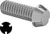 Tamper-Resistant Tri-Groove-Drive Steel Round Head Screws