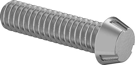 Image of Product. Front orientation. Tamper-Resistant Tri-Groove Rounded Head Screws, 1/4"-20 Thread Size, 1" Long.
