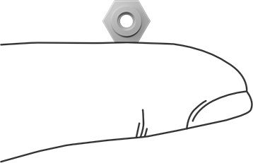 Image of Product. Side1 orientation. Contains SizingReference. High-Temperature Chemical-Resistant PTFE Hex Nut, 4-40 Thread Size.
