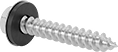 Image of Product. Back orientation. Tapping Screws. Sealing Steel Hex Head Screws with Washer for Sheet Metal.