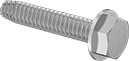 Image of Product. Front orientation. Tapping Screws. Steel Flanged Hex Head Thread-Cutting Screws.