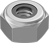 18-8 Stainless Steel Extra-Wide Thin Nylon-Insert Locknuts