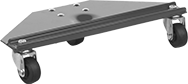 Image of Product. Style C. Front orientation. Dollies. Dollies for Equipment with Legs, Plastic-Coated Platform—Flush, Lipped, Style C, Recessed Platform.