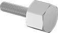 Image of Product. Front orientation. Thumb Screws. Stainless Steel Hex-Head Thumb Screws.