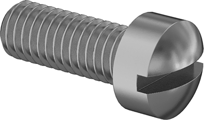 Image of Product. Front orientation. Brass Narrow Fillister Head Slotted Screws, High-Profile, 10-32 Thread, 1/2" Long.