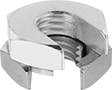 Image of Product. Front orientation. Split Nuts. Stainless Steel Slip-On Twist-Close Split Nuts.