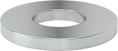 Image of Product. Bottom orientation. Zinc-Plated Steel SAE Washer, Grade 5, for 1/4" Screw Size, 0.281" ID, 0.625" OD.
