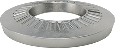 Image of Product. Bottom orientation. Steel Heavy-Vibration-Resistant Spring Lock Washer, for 1/4" Screw Size, 0.254" ID, 0.559" OD.