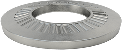 Image of Product. Bottom orientation. Steel Heavy-Vibration-Resistant Spring Lock Washer, Zinc-Plated, for 3/8" Screw Size, 0.402" ID, 0.877" OD.
