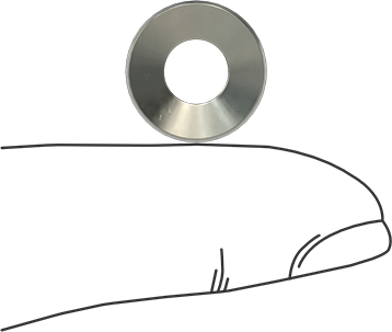 Image of Product. Side1 orientation. Contains SizingReference. Steel Heavy-Vibration-Resistant Spring Lock Washer, for 1/4" Screw Size, 0.254" ID, 0.559" OD.