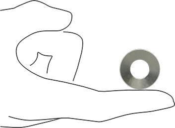 Image of Product. Side1 orientation. Contains SizingReference. Steel Heavy-Vibration-Resistant Spring Lock Washer, for 1/2" Screw Size, 0.512" ID, 1.074" OD.