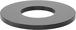 Image of Product. Bottom orientation. Neoprene Rubber Sealing Washers, for 1/2" Screw Size, 0.49" ID, 1.062" OD, 0.11" to 0.14" Thick.