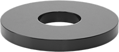 Image of Product. Bottom orientation. Neoprene Rubber Sealing Washers, for Number 14 Screw Size, 0.625" OD, 0.046" to 0.078" Thick.