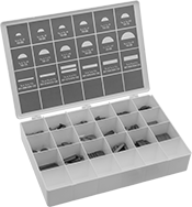 Image of Product. Front orientation. Machine Keys. Machine Key and Woodruff Key Assortments.