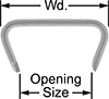 Image of Product. Front orientation. Contains Annotated. Hog Rings. D-Style.
