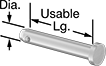 Image of Product. Front orientation. Contains Annotated. Quick-Release Pins. Flat-Head Quick-Release Pins.