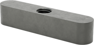 Image of Product. Front orientation. Tapped Rounded Machine Key, 1018-1045 Carbon Steel, 5 mm x 5 mm, 25 mm Long.