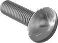 Image of Product. Back orientation. Carriage Bolts. Medium-Strength Grade 5 Steel Square-Neck Carriage Bolts.