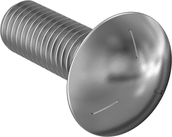 Image of Product. Back orientation. Grade 5 Steel Square-Neck Carriage Bolt, Medium-Strength, Zinc-Plated, 1/2"-13 Thread Size, 1-1/2" Long.
