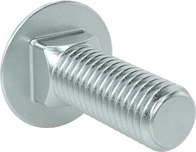 Image of Product. Back orientation. Grade 5 Steel Square-Neck Carriage Bolt, Medium-Strength, Zinc-Plated, 1/2"-13 Thread Size, 1-1/2" Long.
