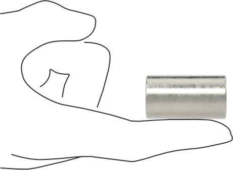 Image of Product. Side1 orientation. Contains SizingReference. Round Coupling Nut, 18-8 Stainless Steel, M16 x 2 mm Thread, 40 mm Long.