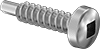 Square-Drive Rounded Head Drilling Screws for Metal