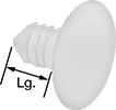 Image of Product. Front orientation. Contains Annotated. Ribbed Shank. Push-In Rivets.