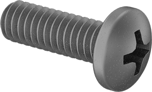 Image of Product. Front orientation. Titanium Pan Head Phillips Screw, 8-32 Thread, 1/2" Long.