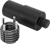 Key-Locking Threaded Inserts with Installation Tools
