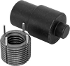 Key-Locking Threaded Inserts with Installation Tools