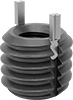 Key-Locking Threaded Inserts for Soft Metal